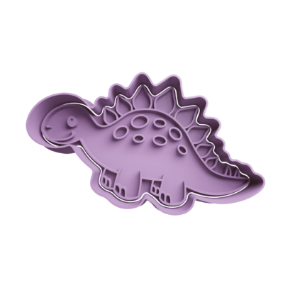 Stegosaurio dinosaurio Cortador de Galletas STL