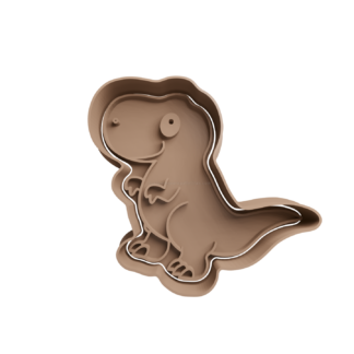 Tiranosaurio Rex Dinosaurio Cortador de Galletas STL