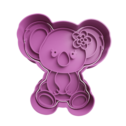 Koala con Flor Cortador de Galletas STL