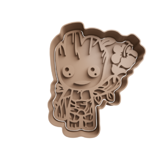 Baby Groot Cortador de Galletas STL