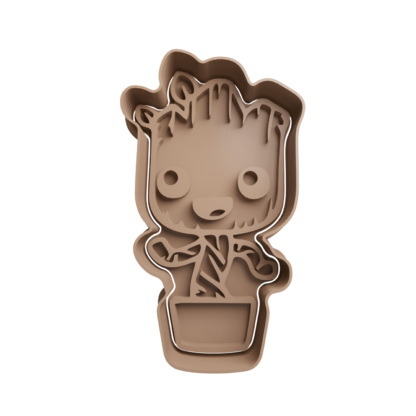 Baby Groot Cortador de Galletas STL