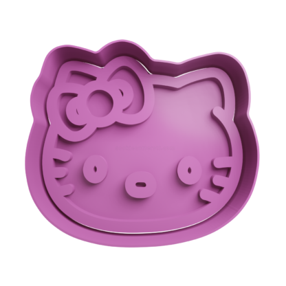 Hello Kitty cabeza Cortador de Galletas STL 2