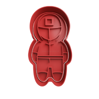 El Juego del Calamar Soldado Cuadrado Cortador de Galletas STL