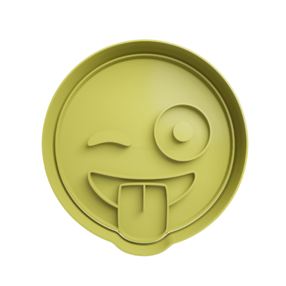 😜Emoticono Giñando el Ojo Cortador de Galletas STL