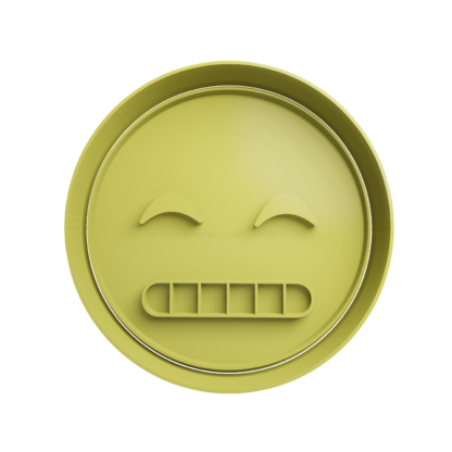 😬Emoticono Sonriendo con dientes Cortador de Galletas STL