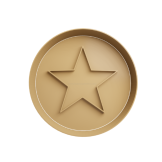 Dalgona Caramelo Estrella Cortador de Galletas STL
