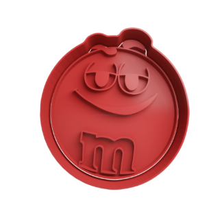 M&M Rojo Cortador de Galletas STL