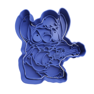 Stitch Elvis Presley Cortador de Galletas STL