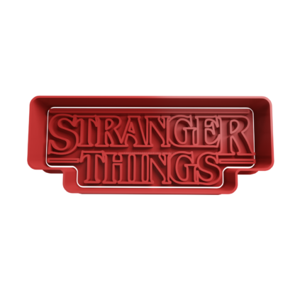 Stranger Things Logo Cortador de Galletas STL