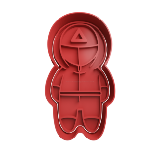 El Juego del Calamar Soldado Triangulo Cortador de Galletas STL