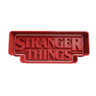 Stranger Things Logo Cortador de Galletas STL