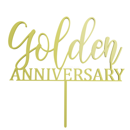 Golden Anniversary Topper Cake STL