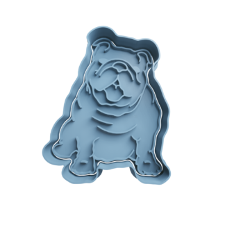 Perro Bulldog Cortador de Galletas STL