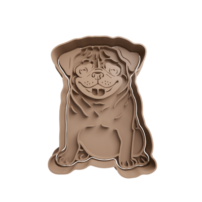 Perro Pug Cortador de Galletas STL