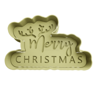 Merry Christmas Cortador de Galletas STL