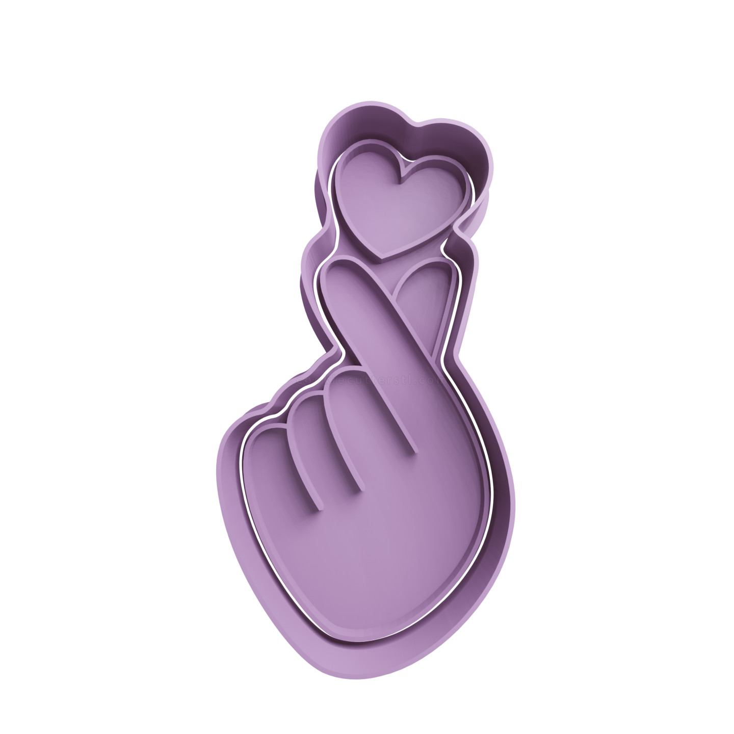 Dedos Corazon Cortador de Galletas STL 2 Dedos Corazon Cortador de Galletas STL 2