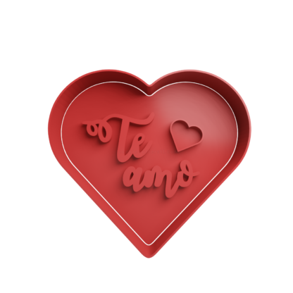 Corazon Te Amo Cortador de Galletas STL