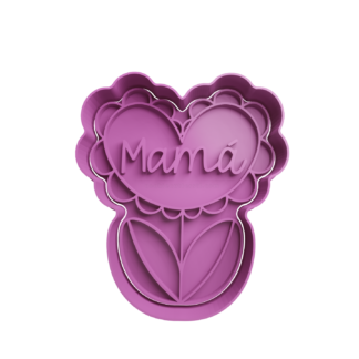 Flor Mamá Cortador de Galletas STL