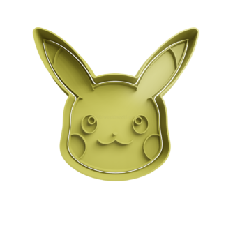 Pikachu Cabeza Cortador de Galletas STL 2