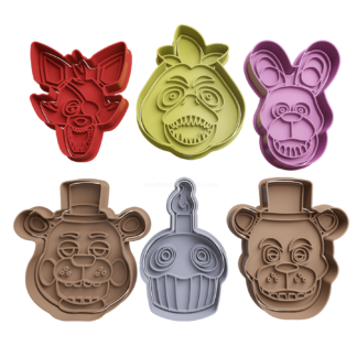 Set Five Nights at Freddy’s Cortador de Galletas STL