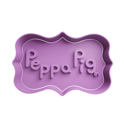 Peppa Pig Logo Cortador de Galletas STL