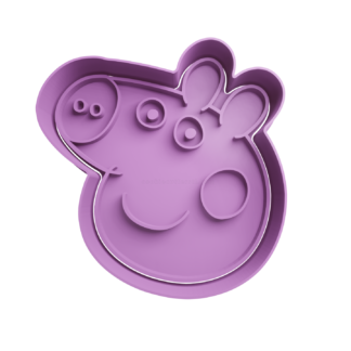 Peppa Pig Cabeza Cortador de Galletas STL