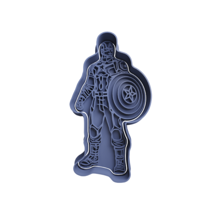 Capitan America Cortador de Galletas STL