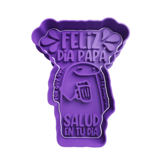 Deformito Papa -Feliz dia papa Salud en tu dia Cortador de Galletas STL