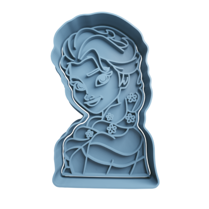 Elsa Frozen Cortador de Galletas STL 2