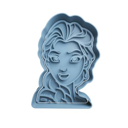 Elsa Frozen Cortador de Galletas STL 4