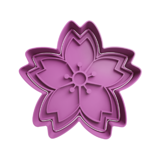 Flor Sakura Cortador de Galletas STL 2