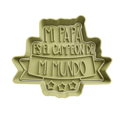 Mi papá es el campeón de mi mundo Cortador de Galletas STL