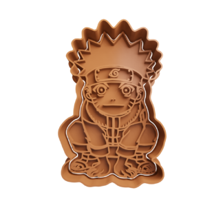 Naruto Uzumaki Niño Cortador de Galletas STL 2