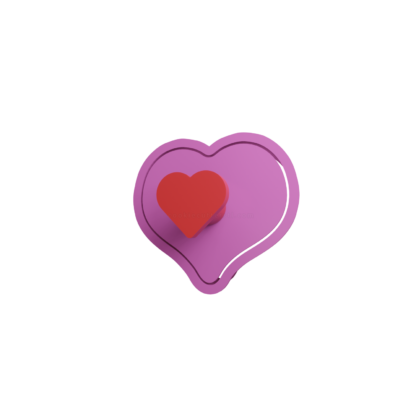 Emblema del Amor Cortador de Galletas STL