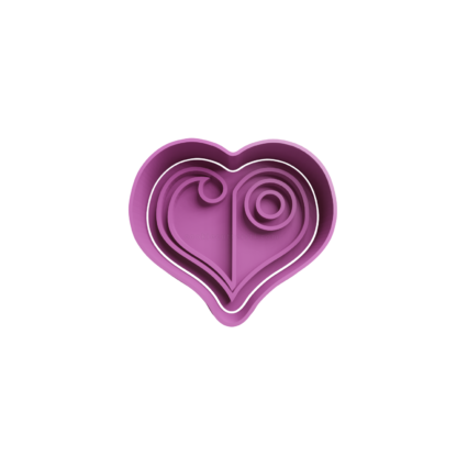 Emblema del Amor Cortador de Galletas STL