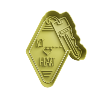 Llave -Key _ Heart Cortador de Galletas STL