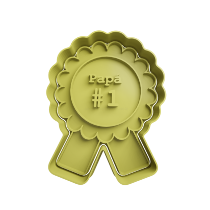 Medalla Papa #1 Cortador de Galletas STL