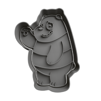 Oso Panda Cortador de Galletas STL 2