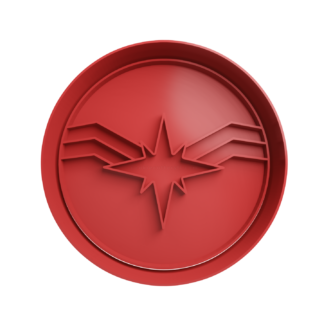 Capitana Marvel Logo Cortador de Galletas STL
