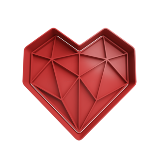 Corazón Diamante Cortador de Galletas STL (Cortante STL Gratis)