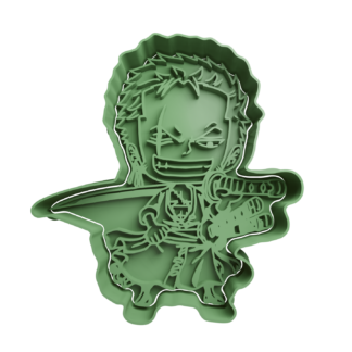 Roronoa Zoro Cortador de Galletas STL