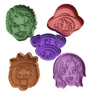 Set One Piece Cabezas Cortadores de Galletas STL 2