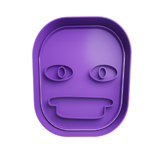 Hombre Morado Cortador de Galletas STL