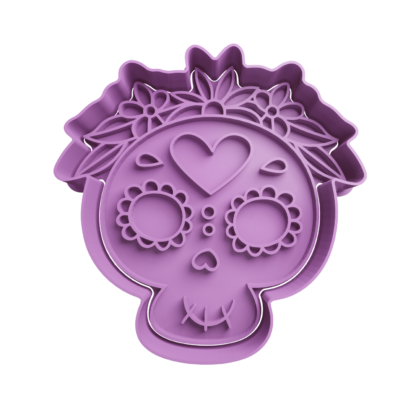 Calavera Mexicana Cortador de Galletas STL 6