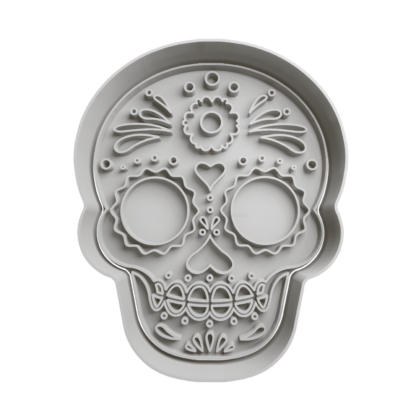 Calavera Mexicana Cortador de Galletas STL 9