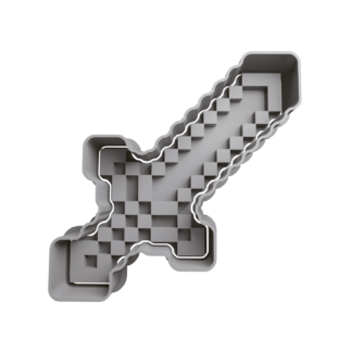 Espada Minecraft Cortador de Galletas STL 2