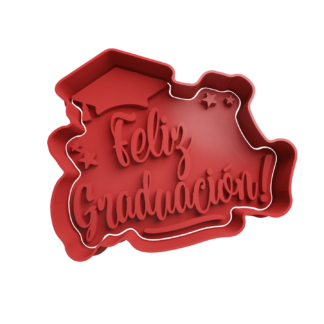 Feliz Graduacion Cortador de Galletas STL