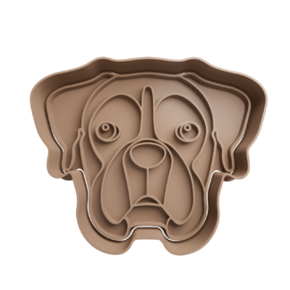 Perro Boxer Cortador de Galletas STL