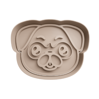 Perro Pug Cortador de Galletas STL 2