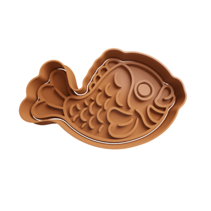 Pez Taiyaki Cortador de Galletas STL 2